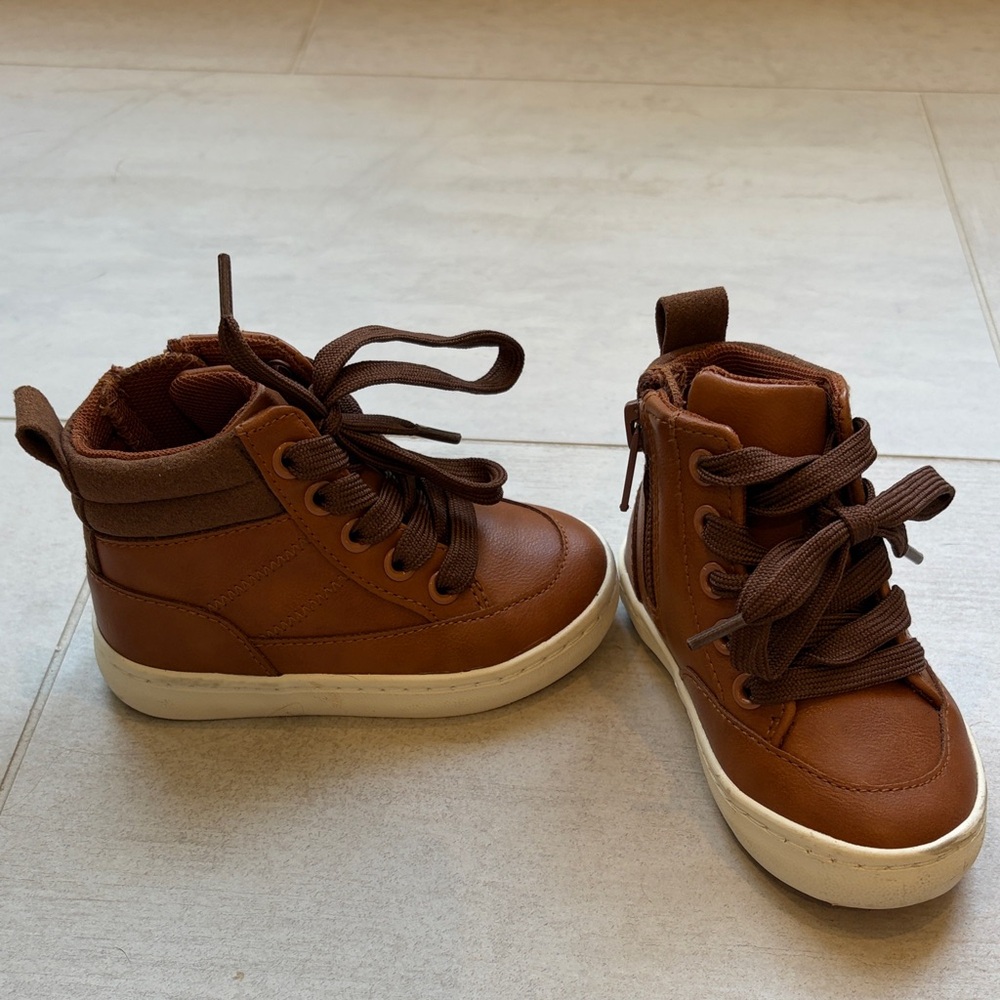Cat & Jack Brown High-Top Kids Sneakers